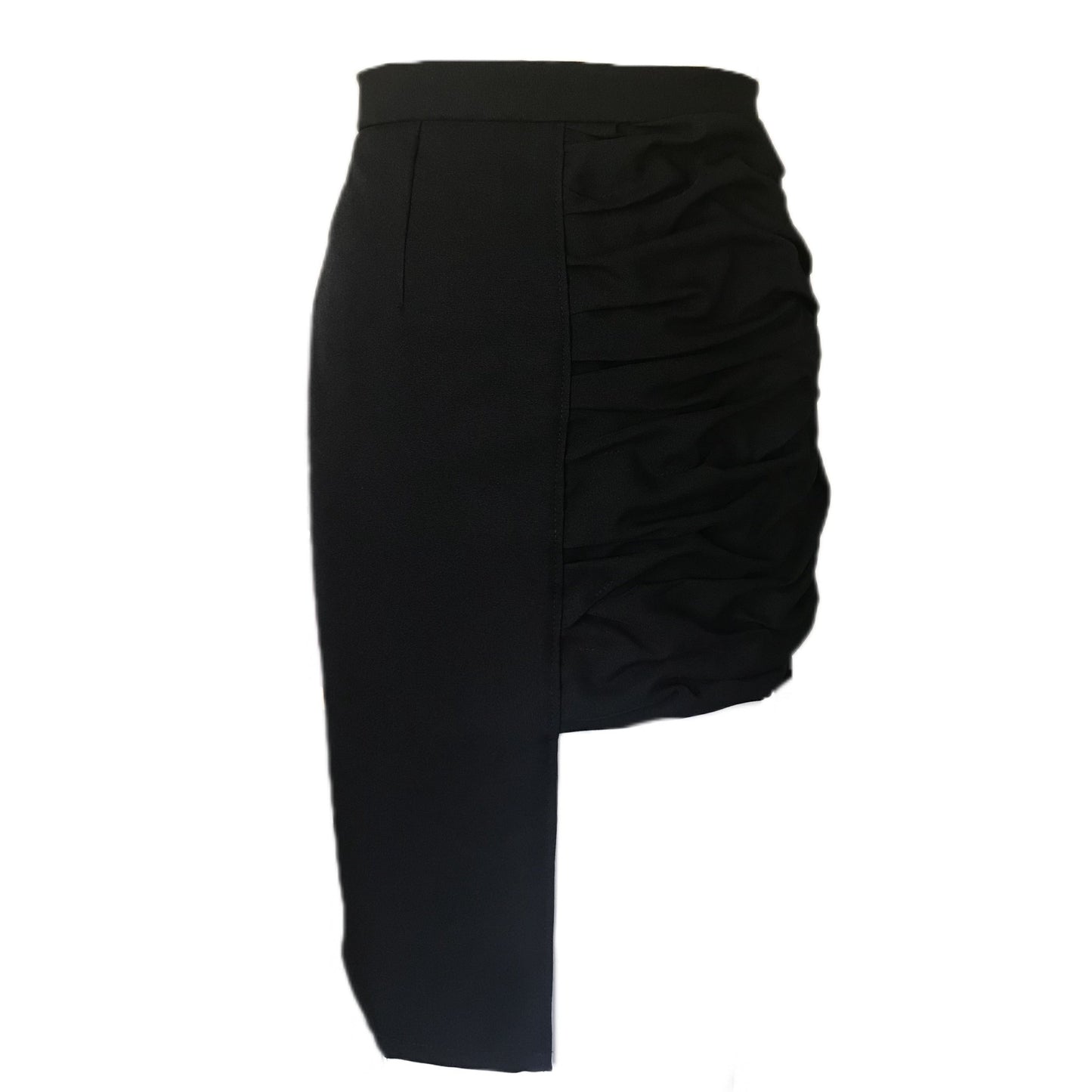Women's Asymmetrical Pinched-Pleat Pencil Skirt - Sz. 8