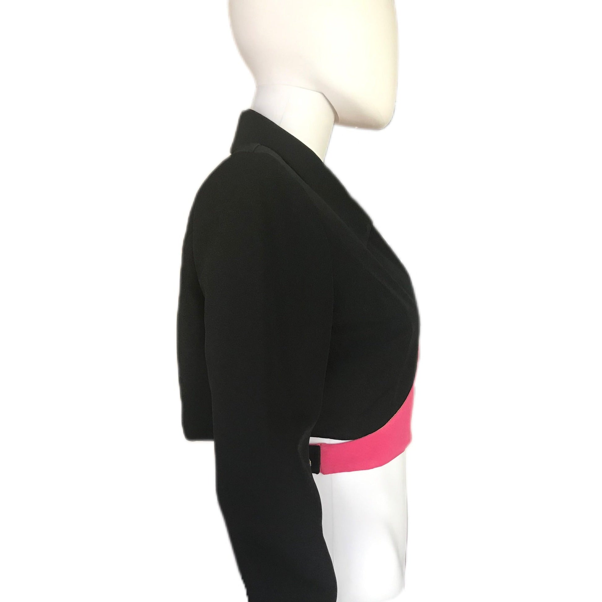 Women's 2-Tone Cropped Wrap Blazer