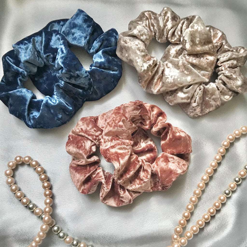 Velvet Hair Scrunchie - Hair Ties - 3 Color Options