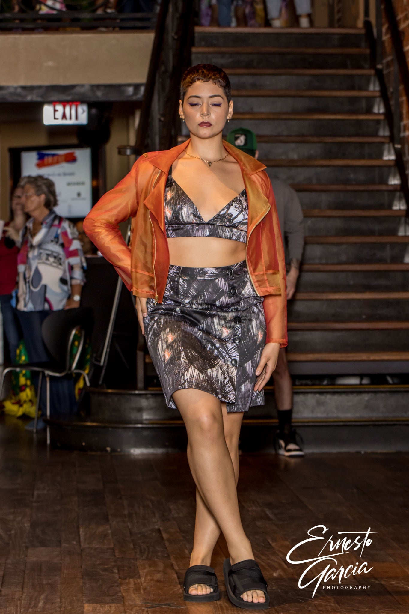 Women's Palm Leaf Pencil Skirt