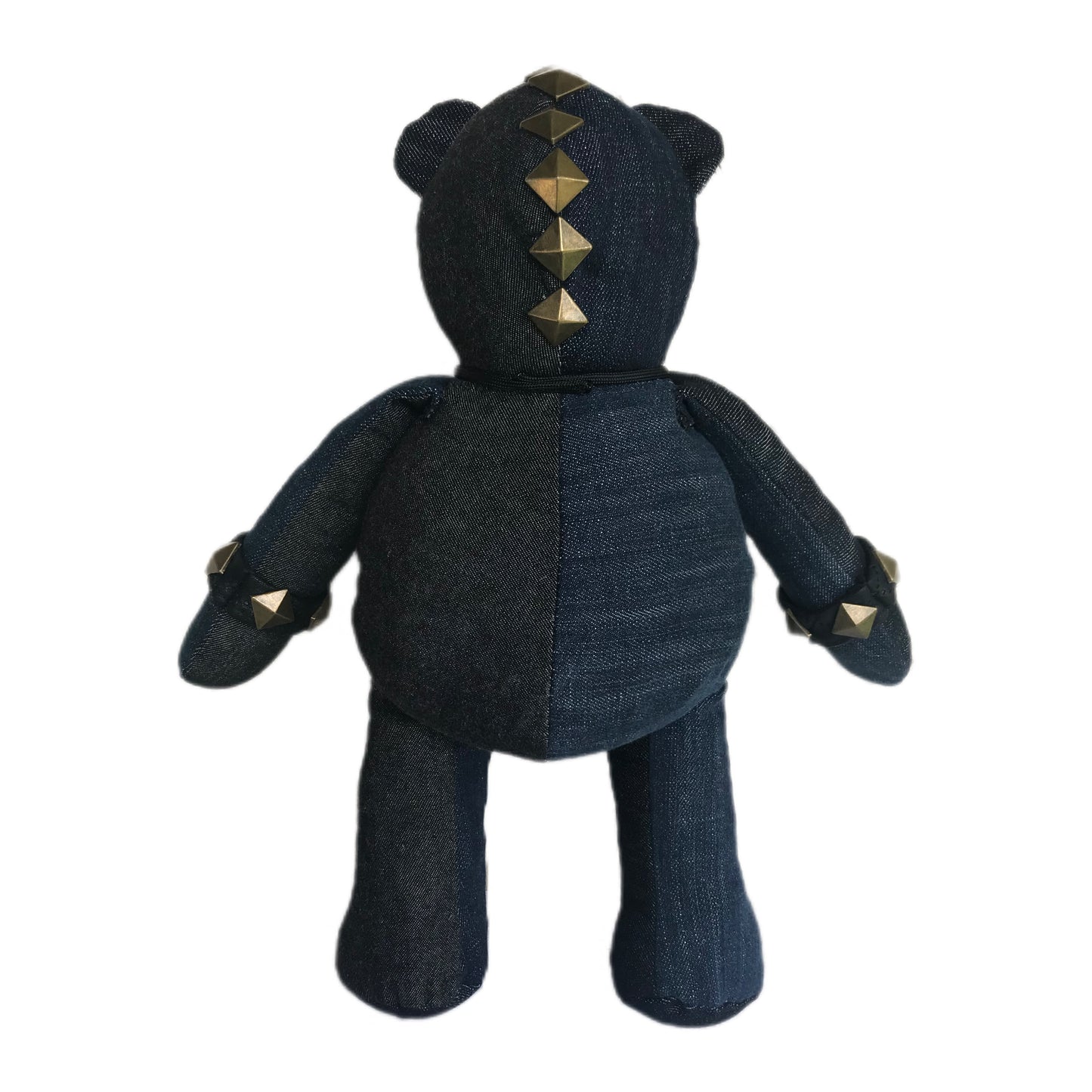 Punk Rock Teddy Bear - Made from Recycle Denim Jeans