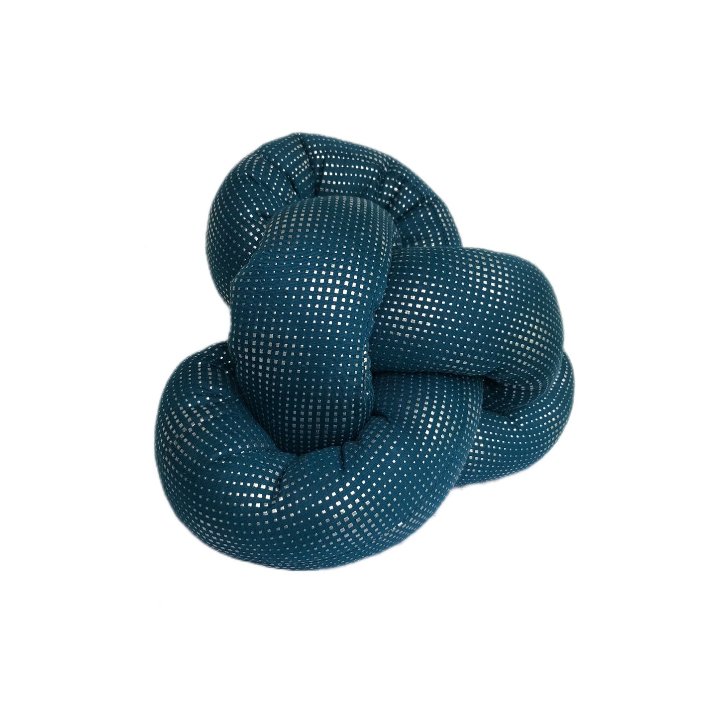 Peacock Blue Celtic Knot Pillow - 11" x 14" Decorative Throw Pillow