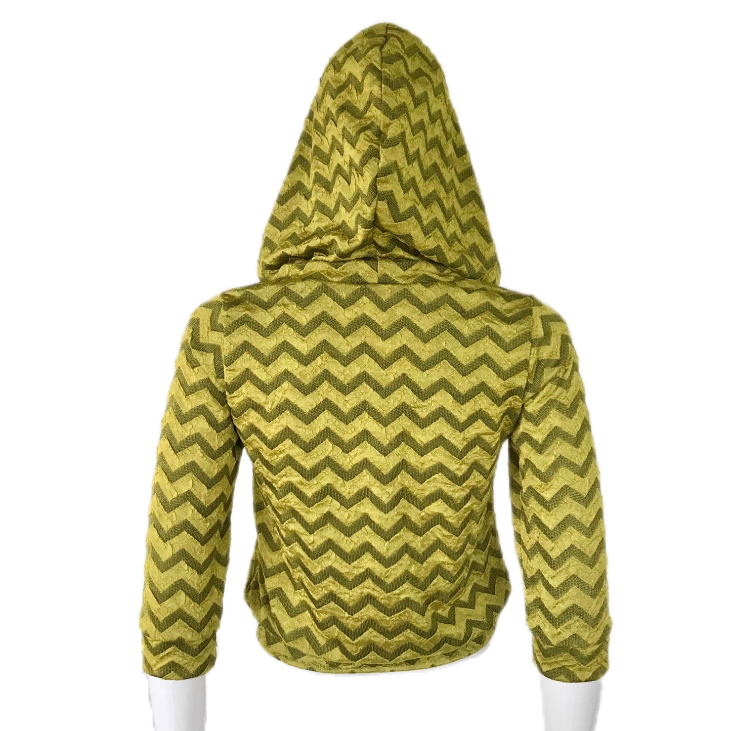 Women's Cropped Knit Hoodie - Size XS/Small - Chartreuse