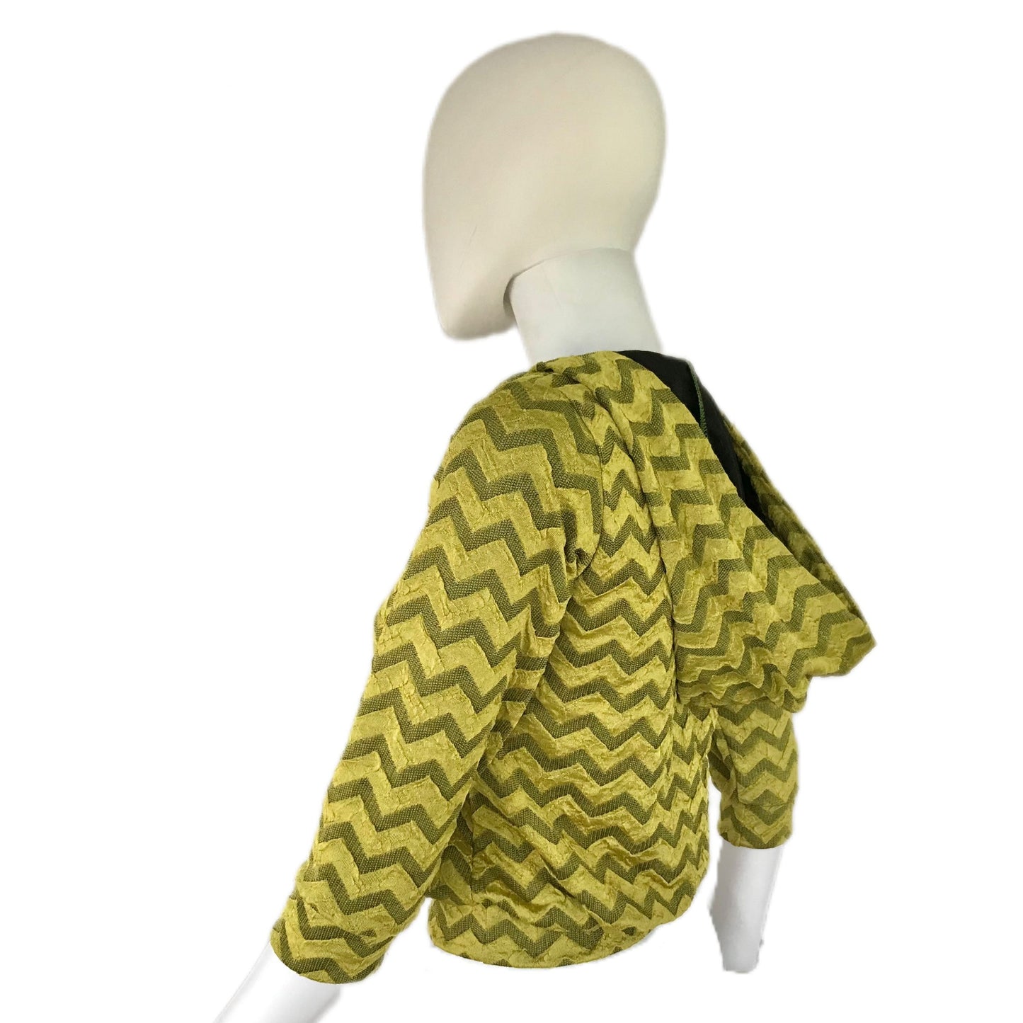 Women's Cropped Knit Hoodie - Size XS/Small - Chartreuse