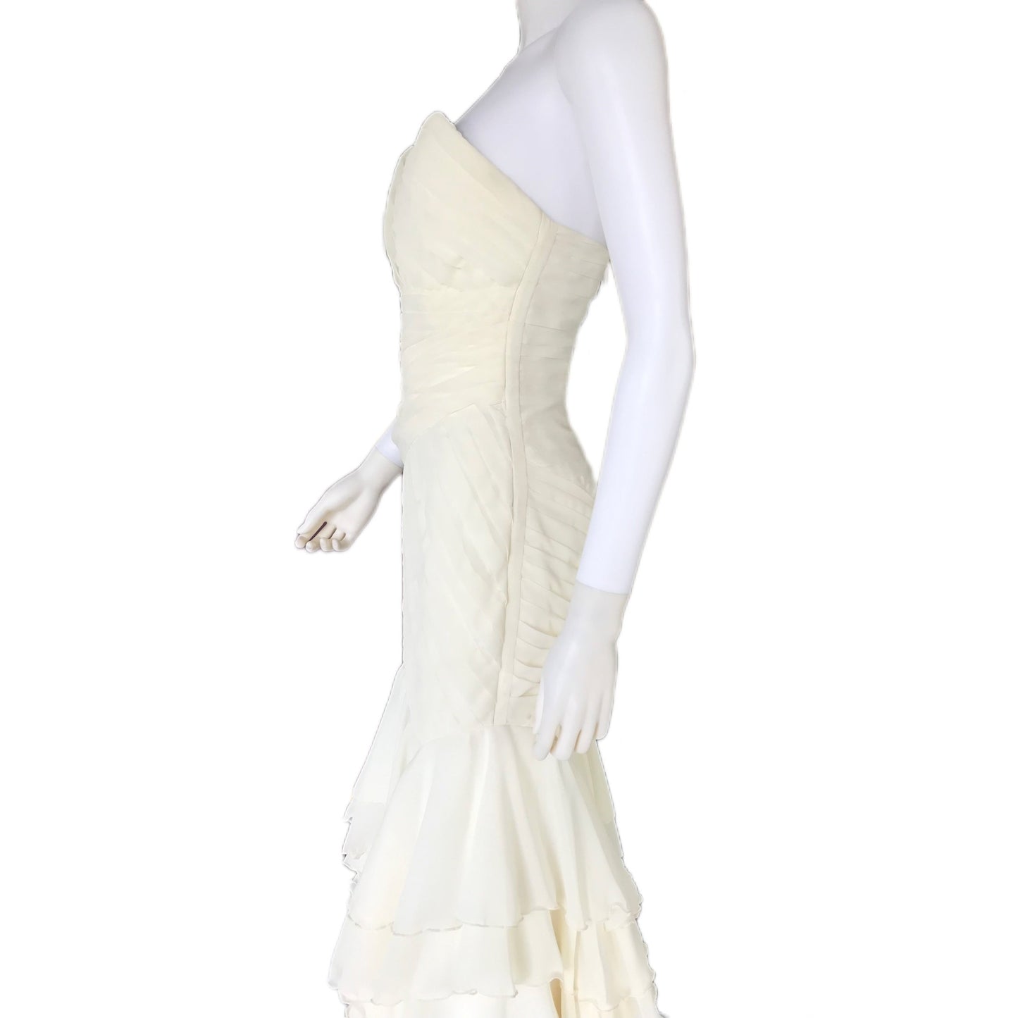 The Madonna Lily Women's Chiffon Wedding Dress - Made to Measure - Ivory or White