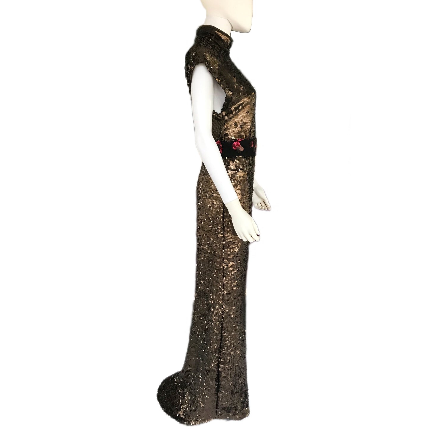 Women's Chocolate Sequin Gown - Size 4