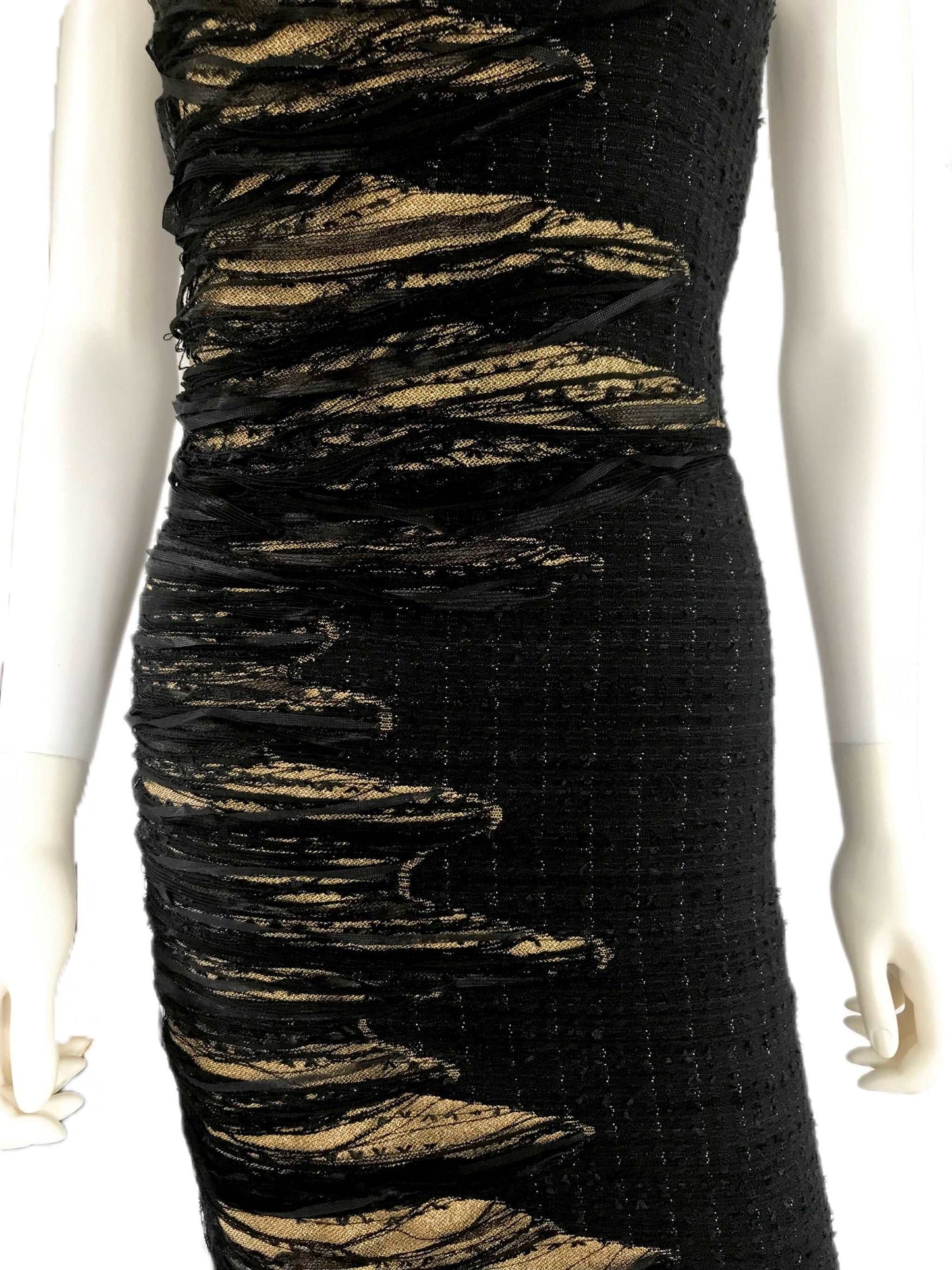 Gold Drip Women's Cocktail Dress - Size 0/2