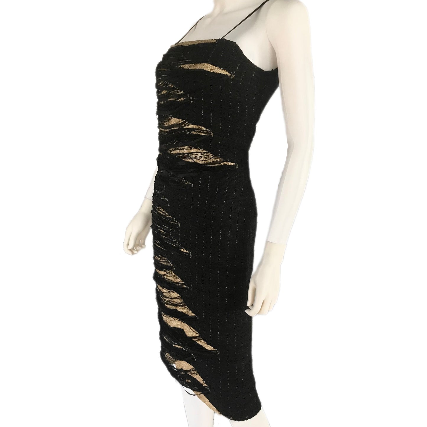Gold Drip Women's Cocktail Dress - Size 0/2