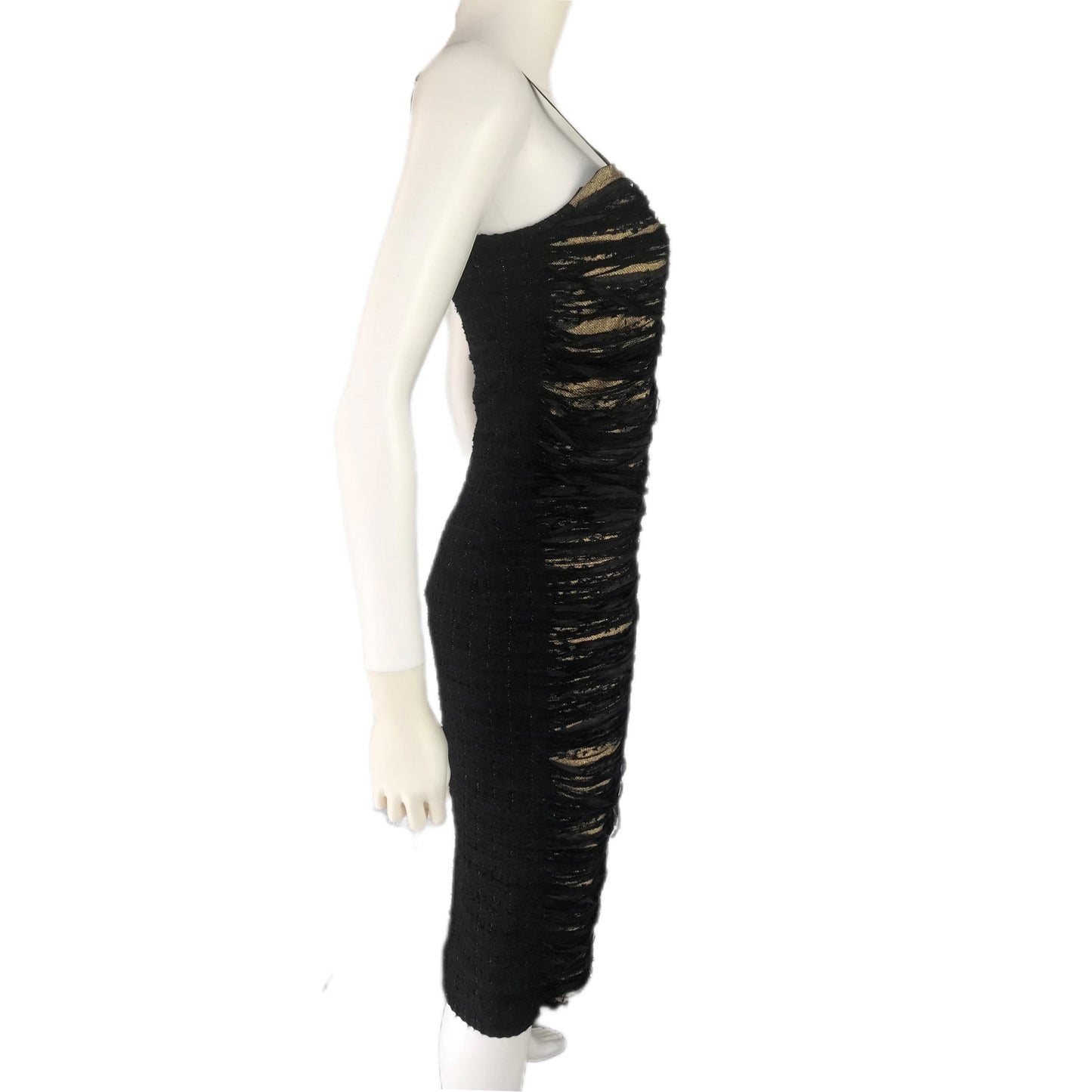 Gold Drip Women's Cocktail Dress - Size 0/2