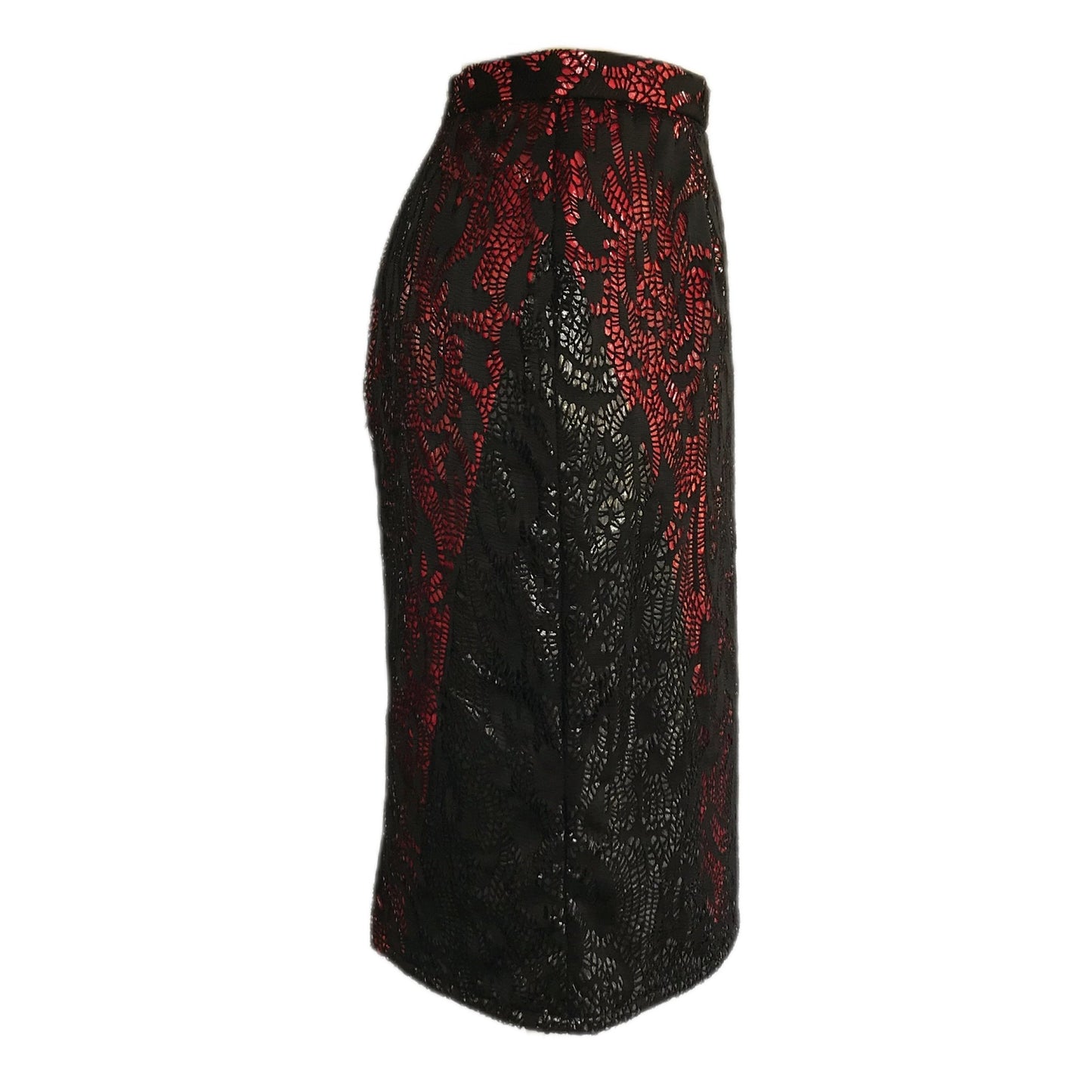 Women's Vinyl Lace Pencil Skirt - Laminated Lace - Sz. 6