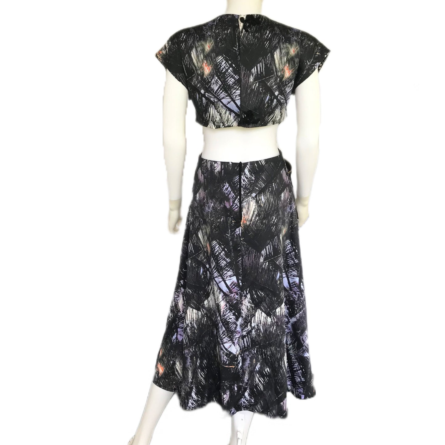 Women's Palm Leaf Print Midi Dress