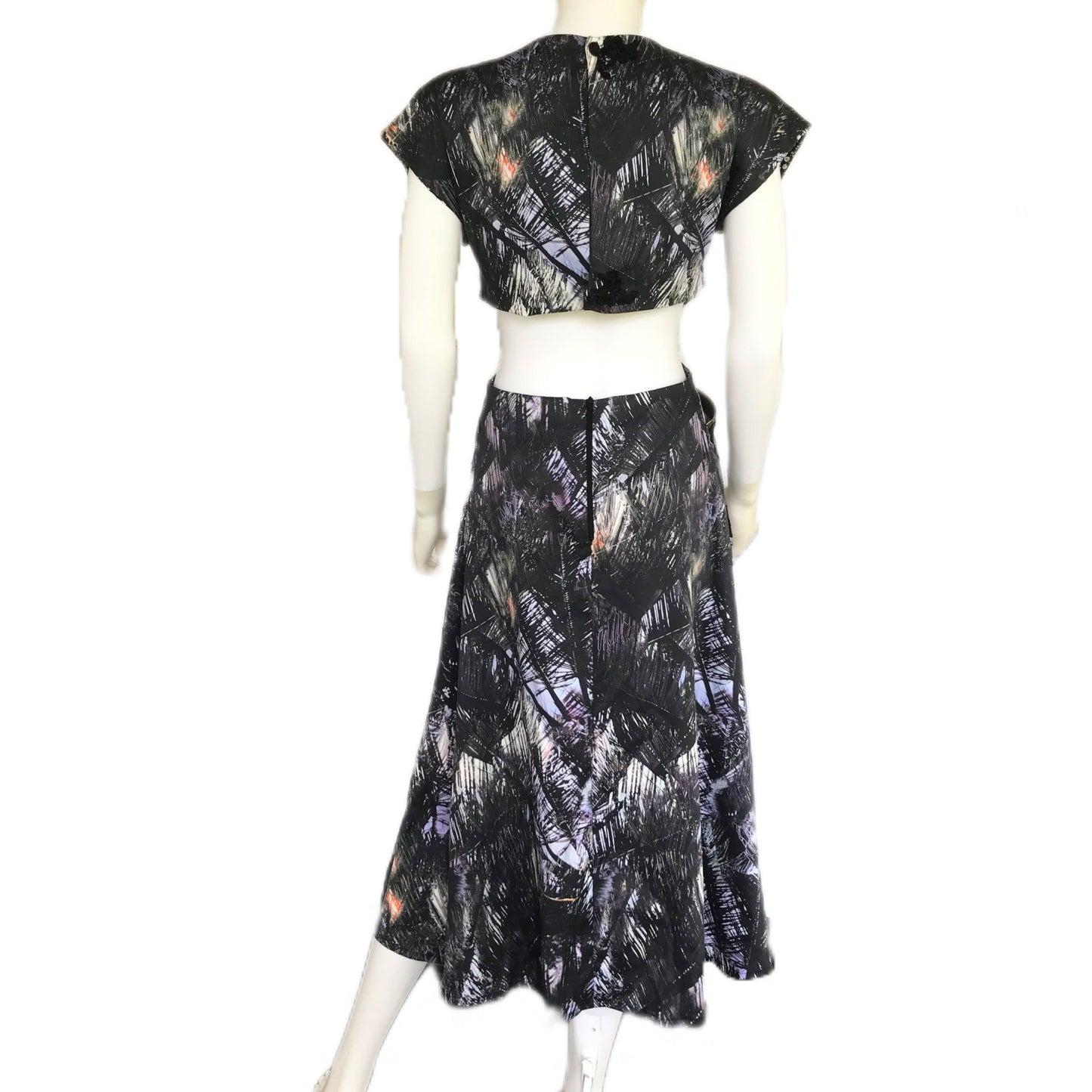 Women's Palm Leaf Print Midi Dress