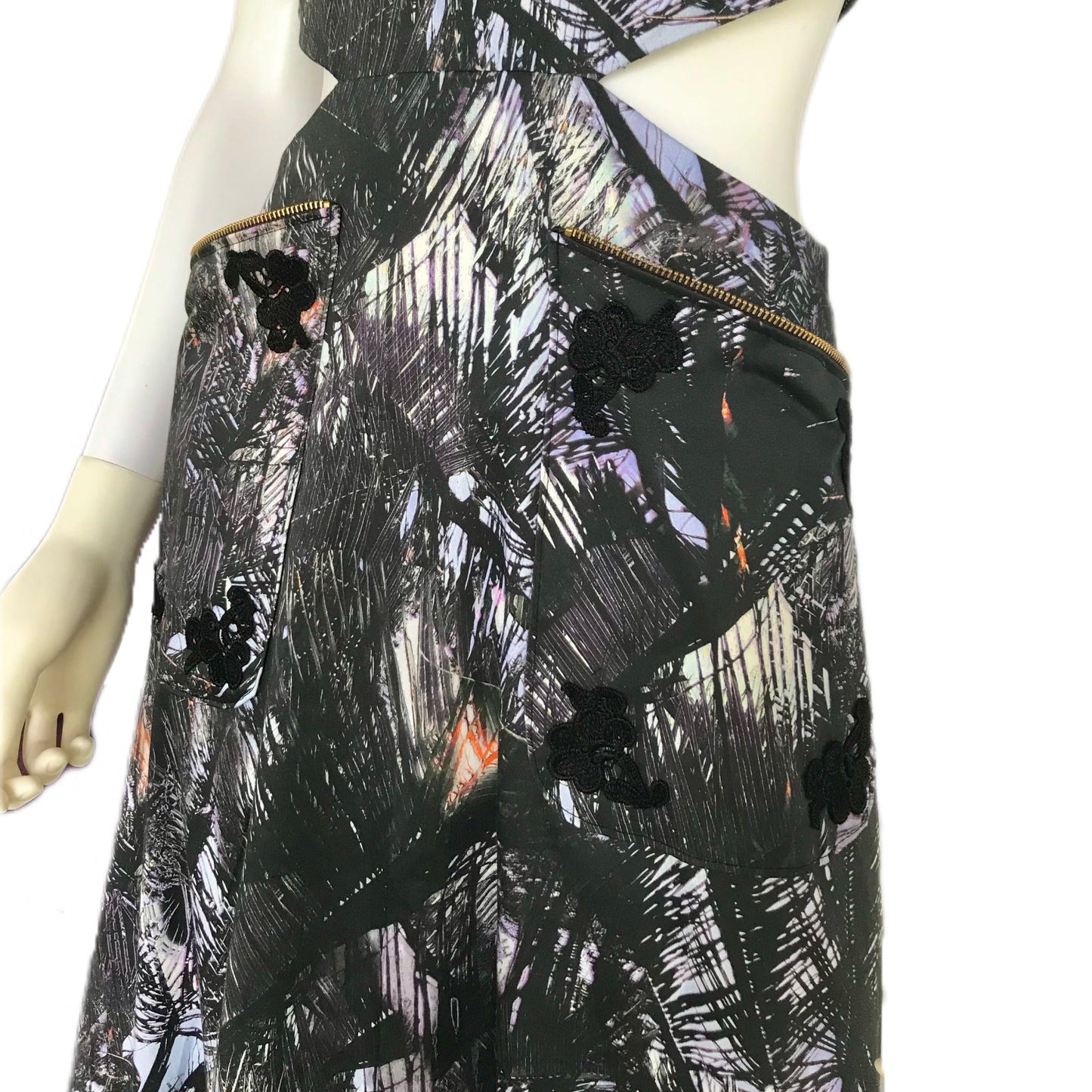 Women's Palm Leaf Print Midi Dress