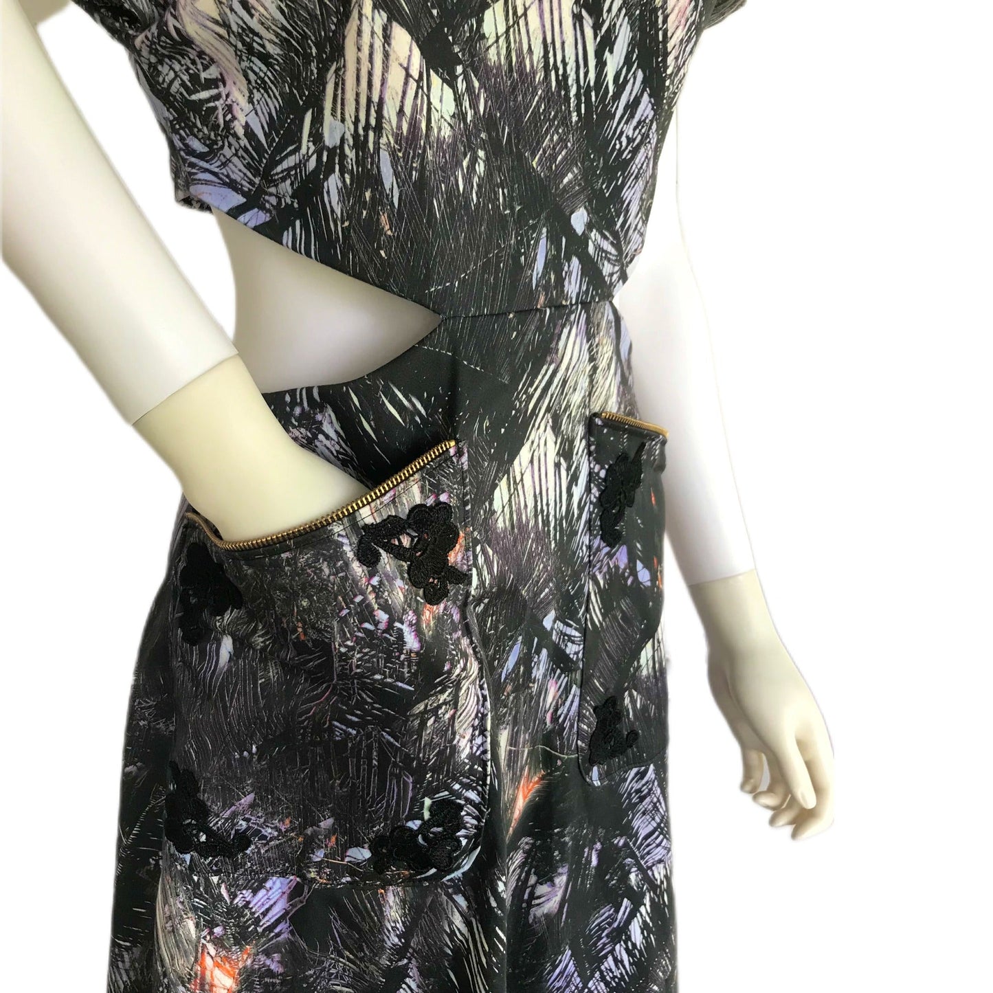 Women's Palm Leaf Print Midi Dress