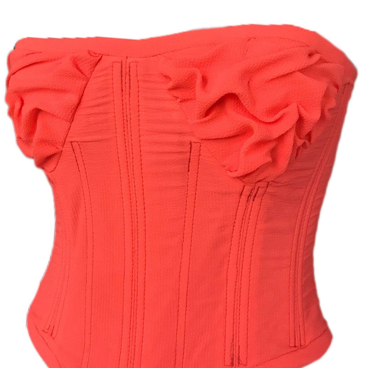 Women's Neon Coral Corset - Sz. 6