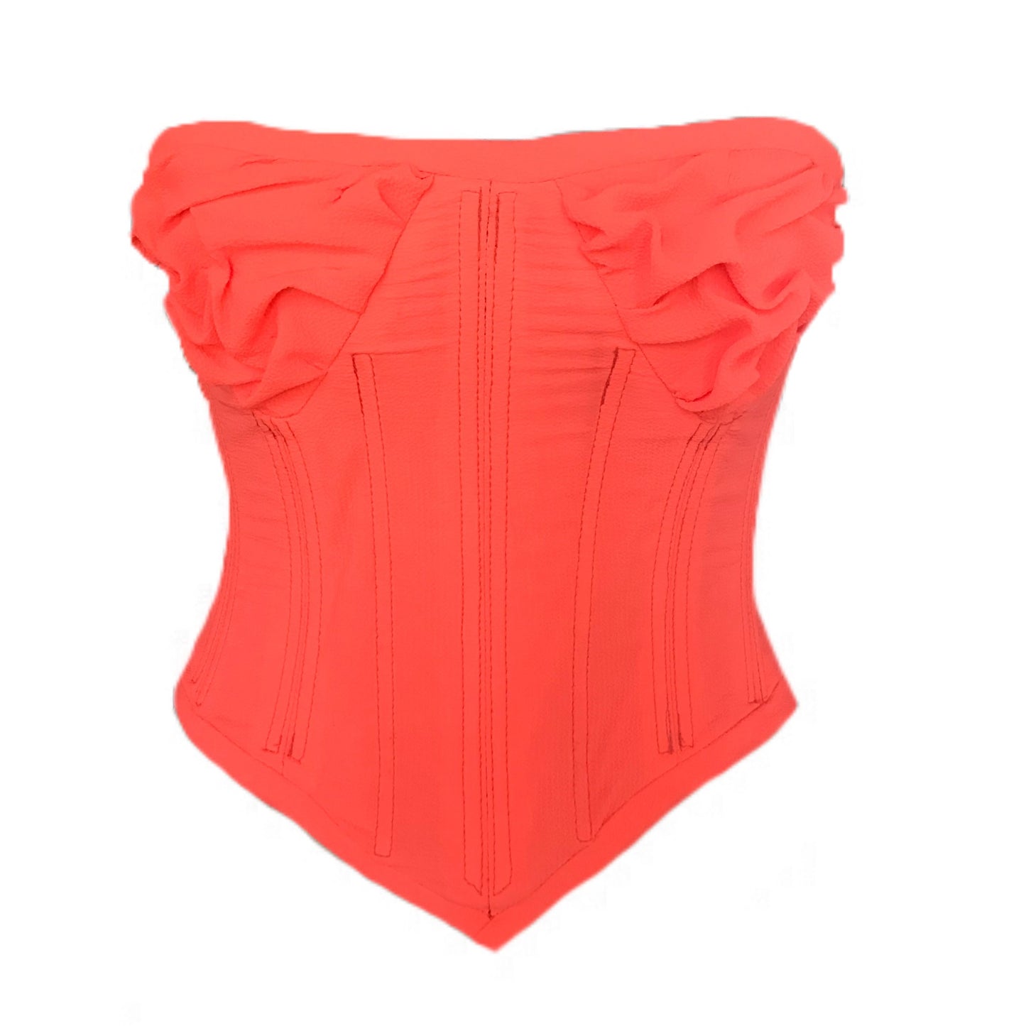Women's Neon Coral Corset - Sz. 6