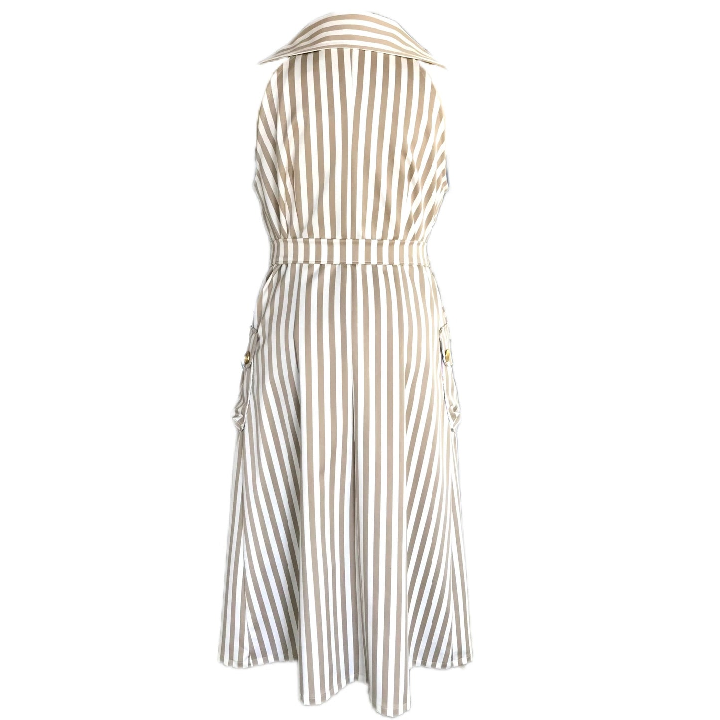 Women's Bengal Stripe Twill Button Up Midi Dress - Size 10