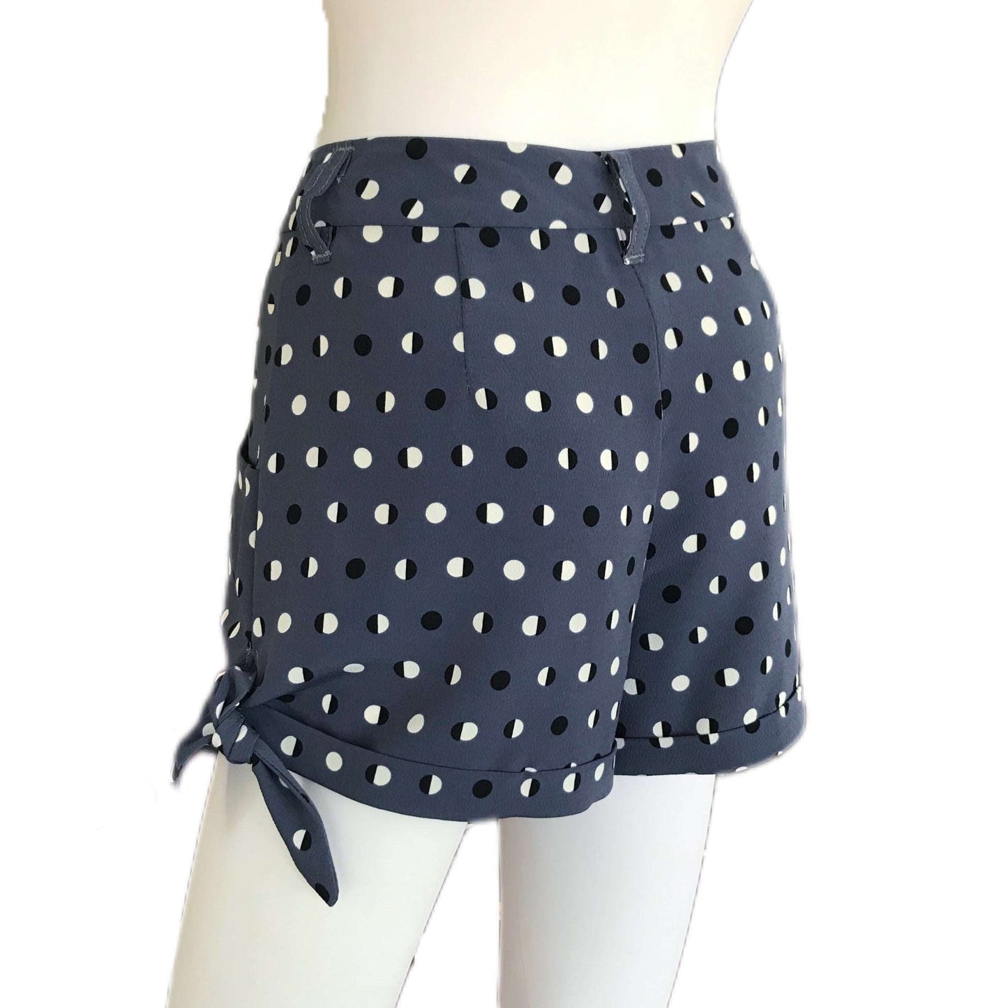 Moon Phases Women's Cuffed Shorts with Side Ties