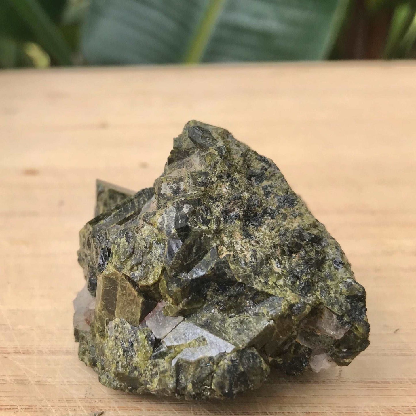 Epidote Crystal Cluster with Quartz