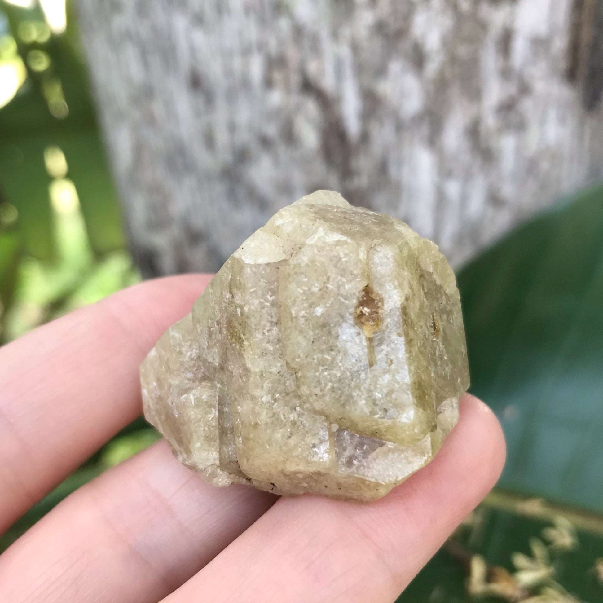 Green Grossular Garnet Crystal - Raw