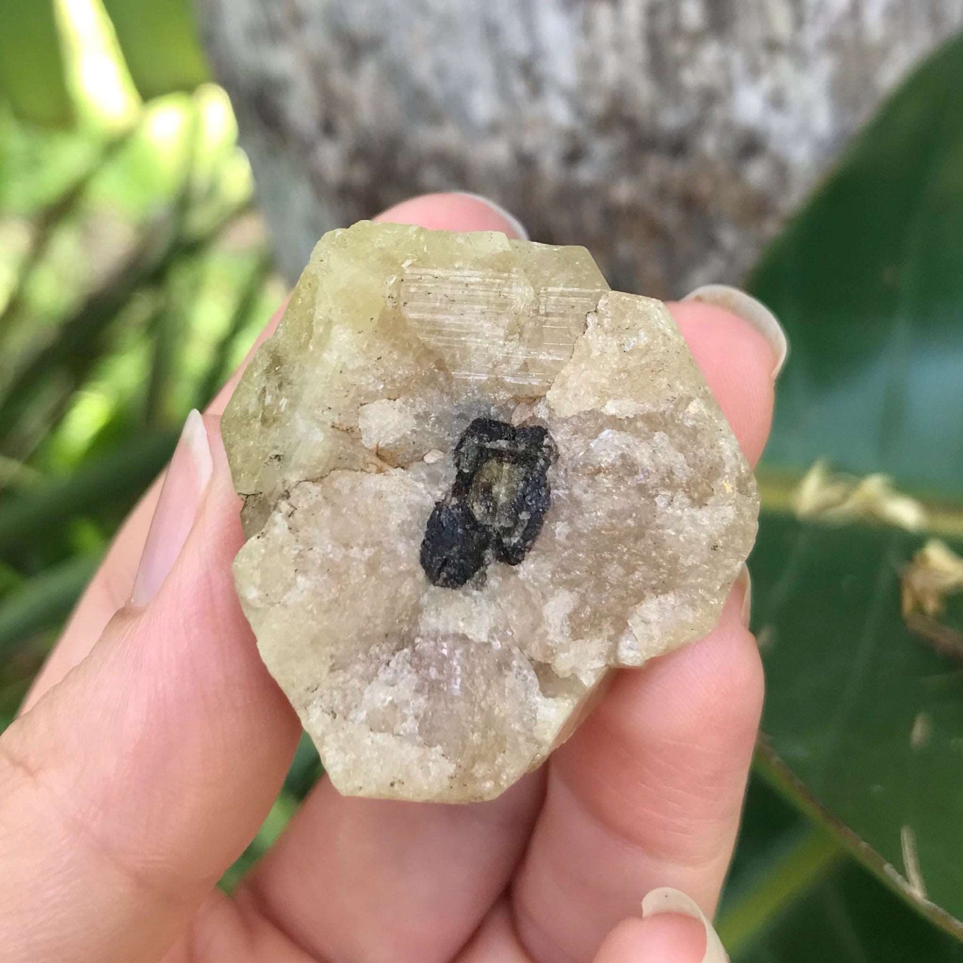 Green Grossular Garnet Crystal - Raw