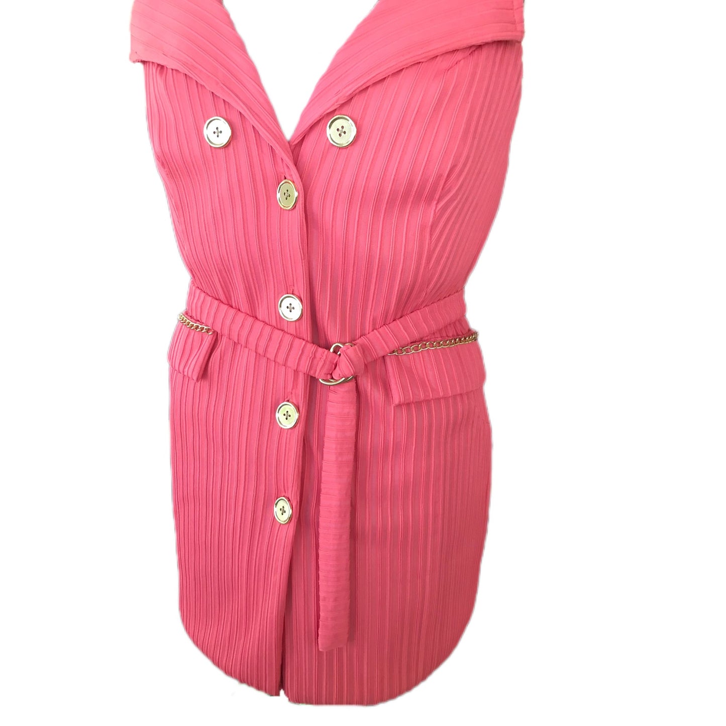 Women's Mini Blazer Dress in Pink - Sz. 12