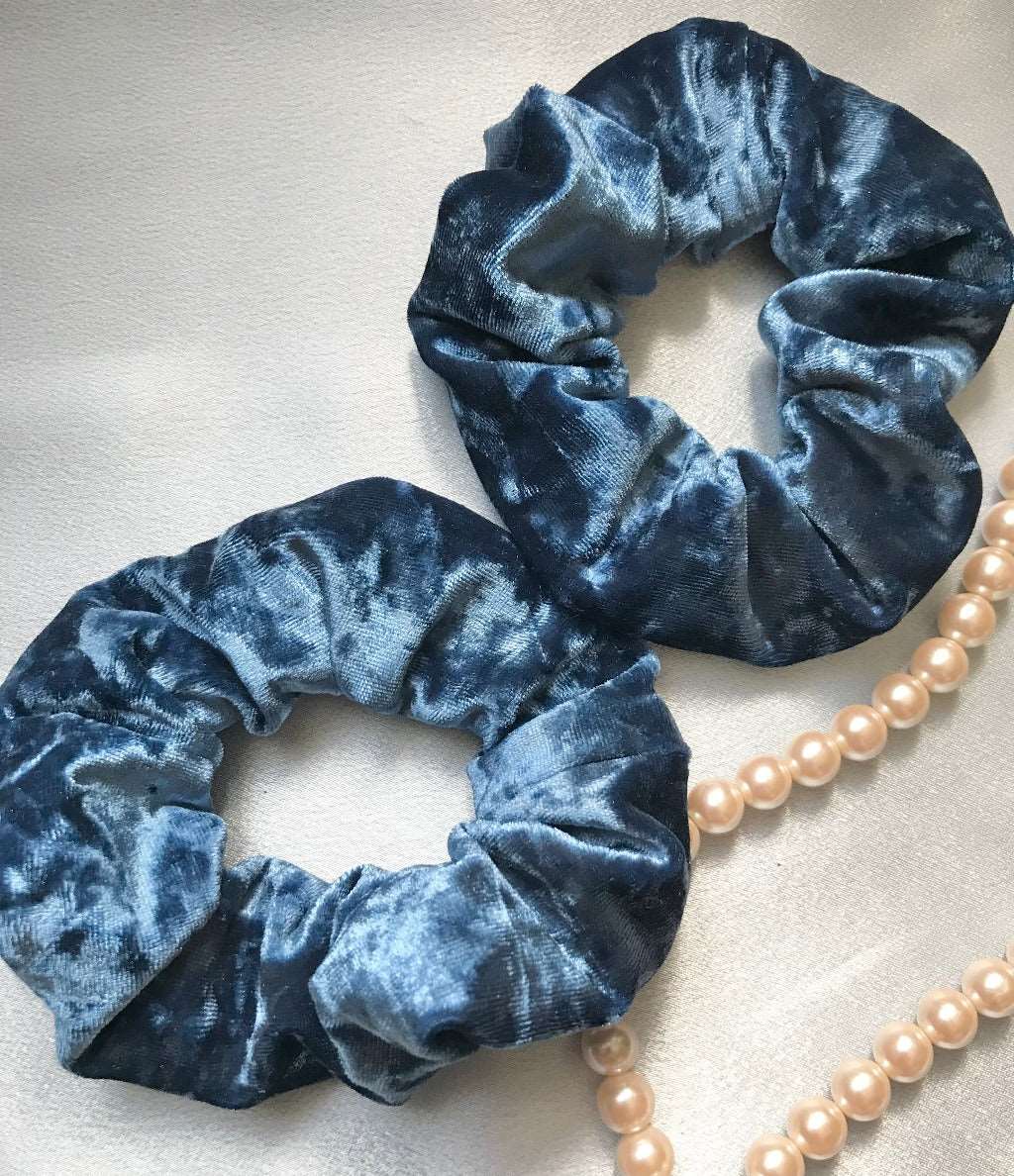 Velvet Hair Scrunchies - Set of 3 Choose Your Colors - Hair Ties