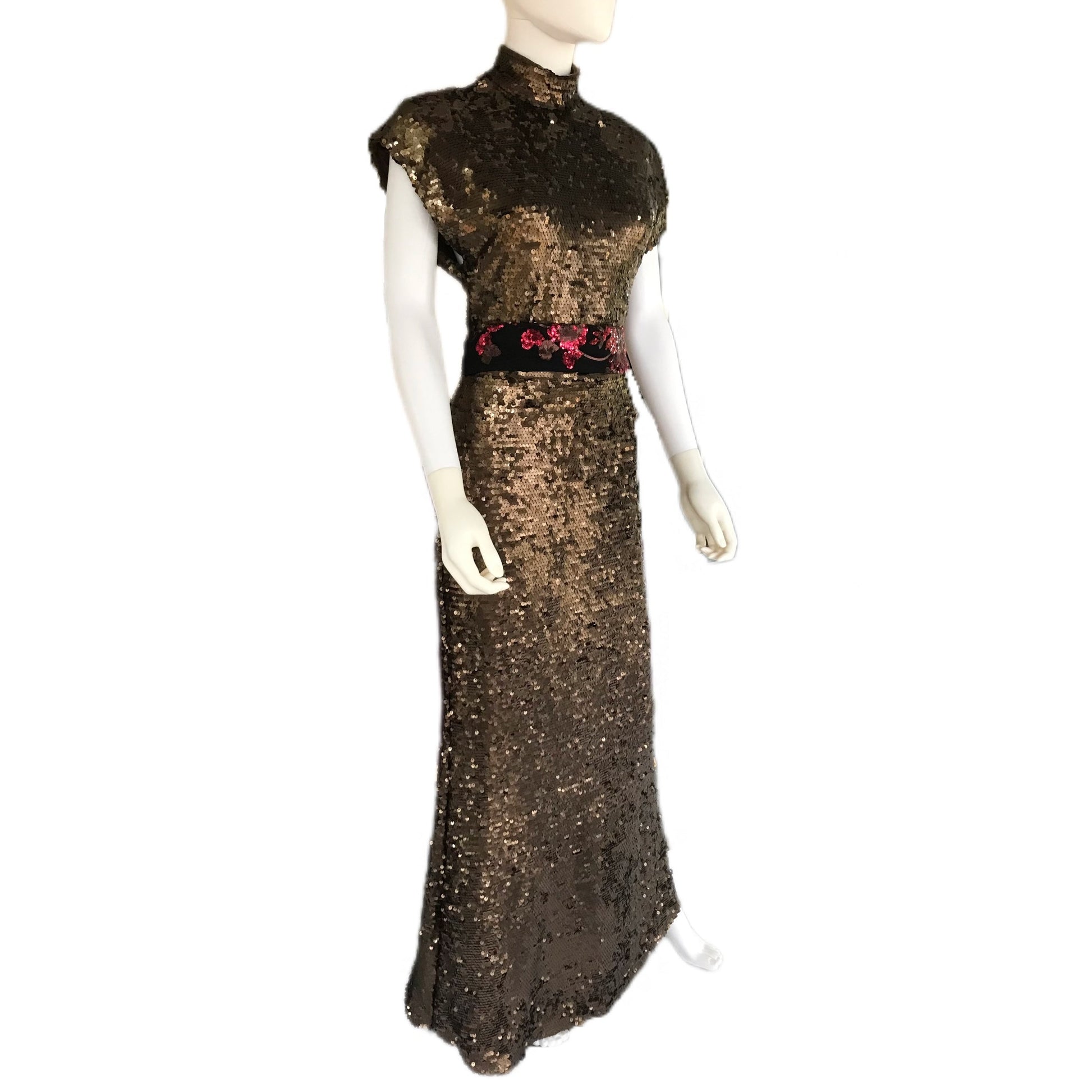 Women's Chocolate Sequin Gown - Size 4