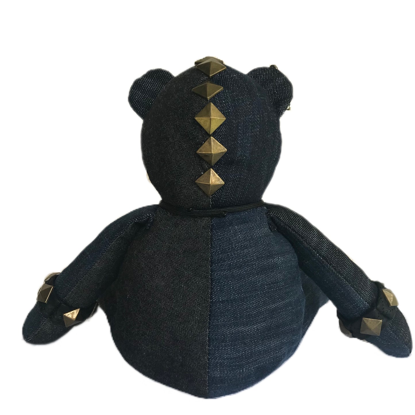 Punk Rock Teddy Bear - Made from Recycle Denim Jeans