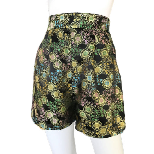 Dynasty Brocade Women's High Waist Shorts - Sz. 4