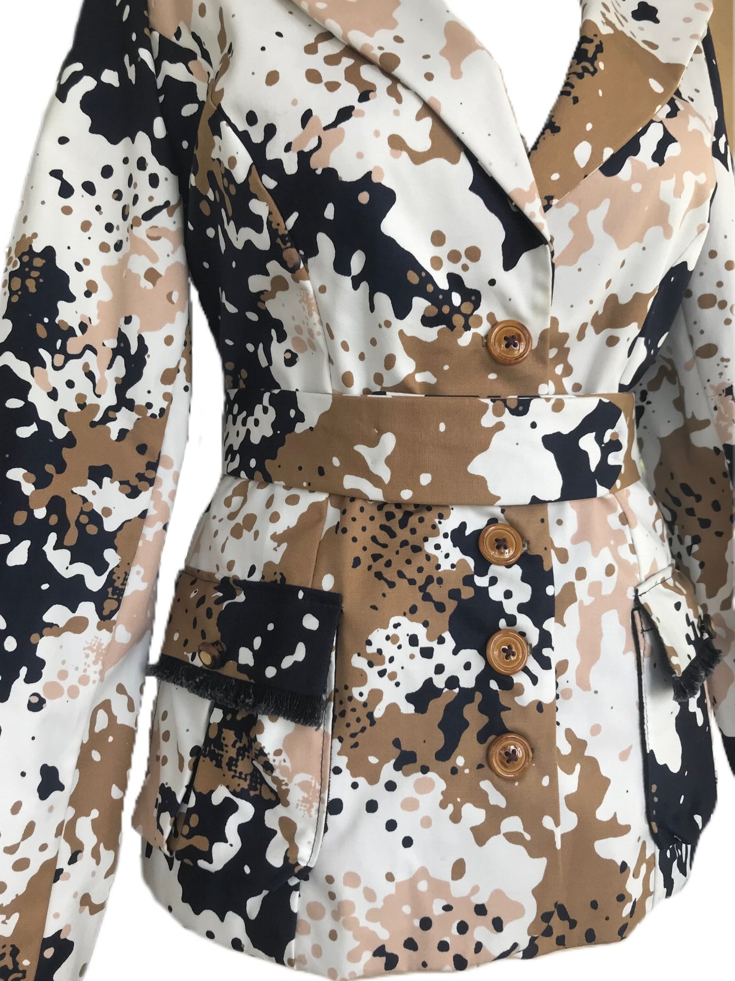 Inkblot Camouflage Women's Blazer - Size 6