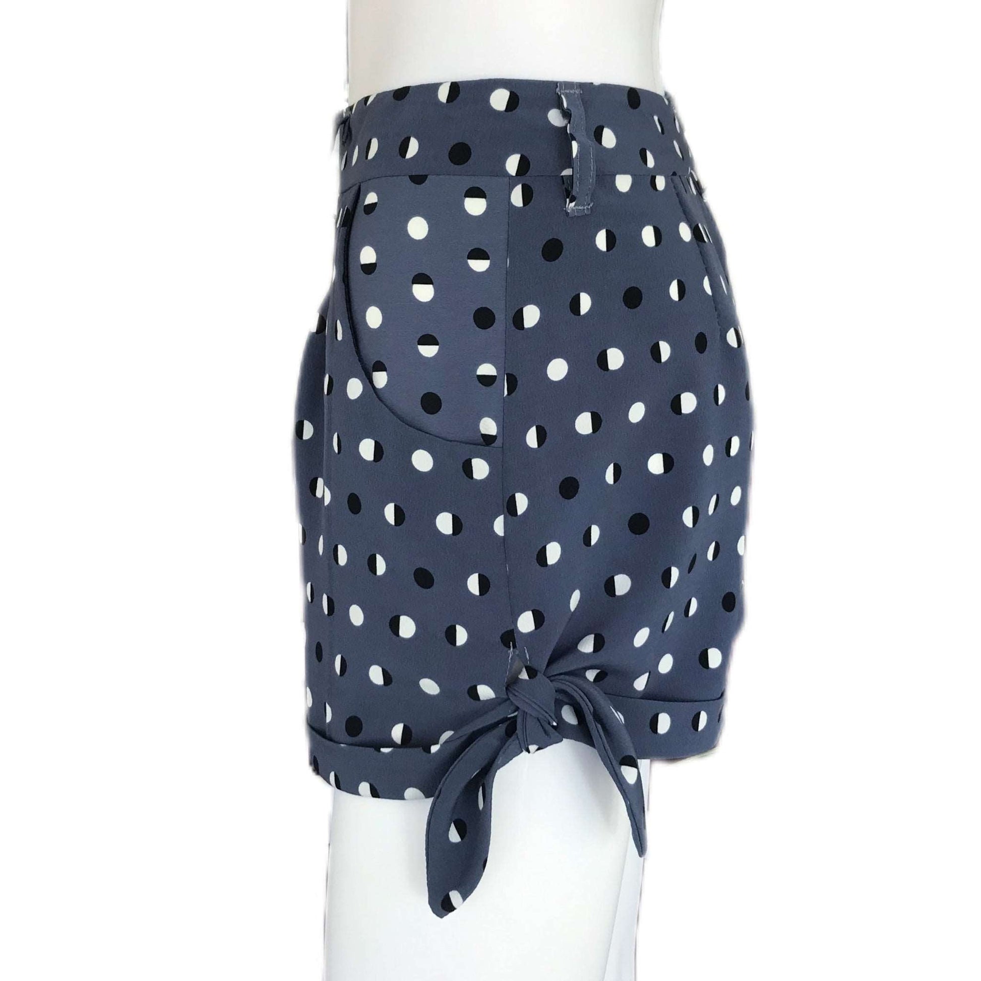 Moon Phases Women's Cuffed Shorts with Side Ties