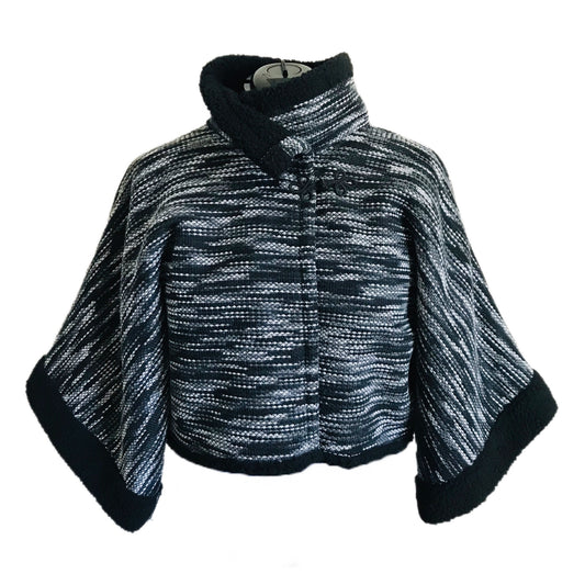 Woven Sherpa Women's Cropped Jacket - Size XXL