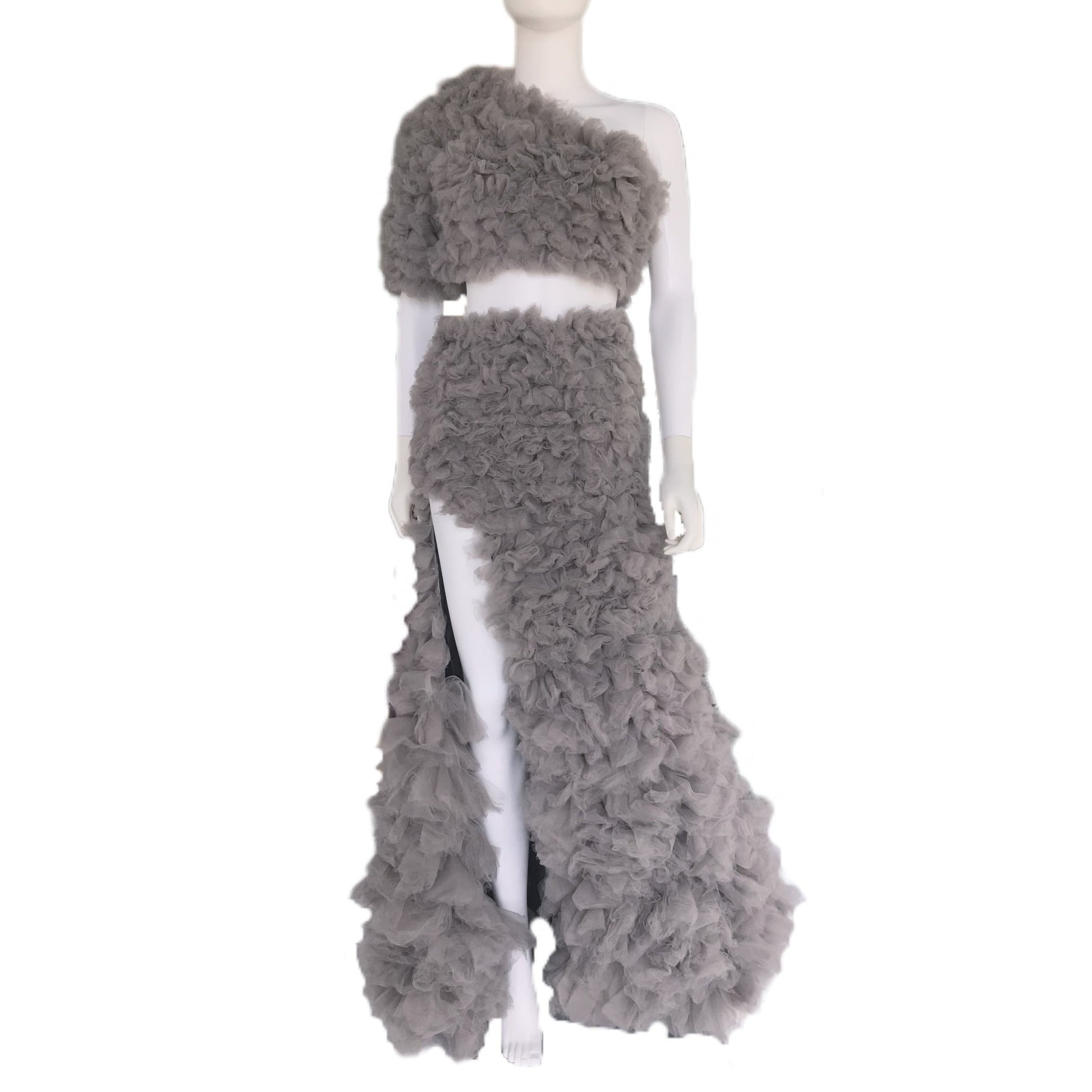Storm Cloud Women's 2-piece Gown - Size 0 Frulein Couture Storm Cloud Women's 2-piece Gown - Size 0 Frulein Couture